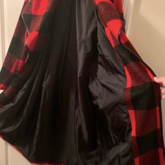 NY&Co.: Buffalo Check Plaid Wrap Coat - XS-S - Picture 4 of 5